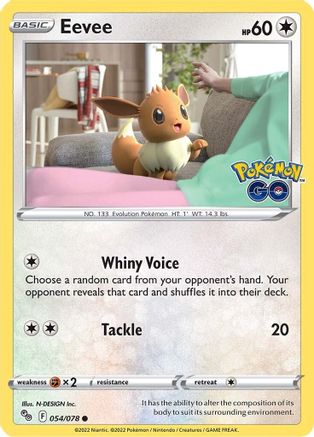 Eevee 054/078 - Pokemon GO Reverse Holofoil