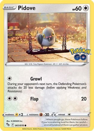 Pidove 061/078 - Pokemon GO