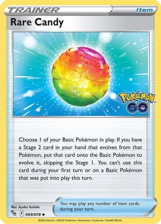 Rare Candy 069/078 - Pokemon GO Reverse Holofoil