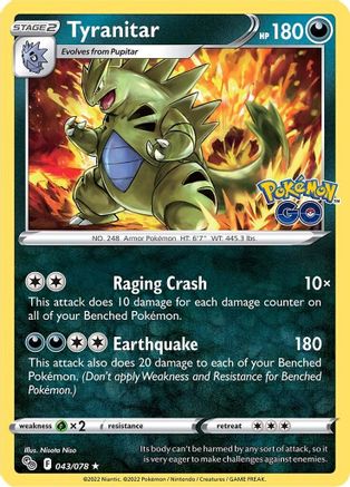 Tyranitar 043/078 - Pokemon GO Reverse Holofoil
