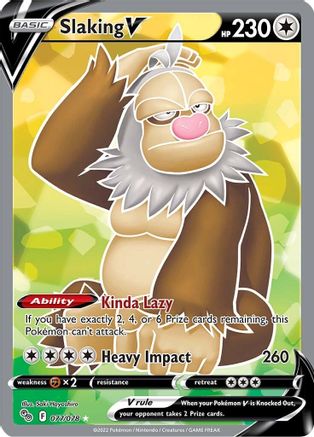 Slaking V (Full Art) 077/078 - Pokemon GO Holofoil