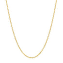 14k Yellow Gold Round Cable Link Chain 1.5mm