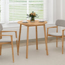 27.5 Inch Round Bamboo Dining Table for 2-4 Person-Natural