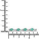 3.08 Carat Genuine Emerald .925 Sterling Silver Bracelet