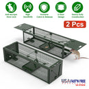 2-Pack Humane Live Rat Trap Cage with Dual Doors