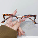 Stylish Large Frame Metal Lower Half Metal Plain Glasses