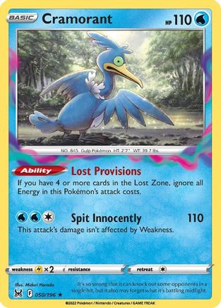 Cramorant 050/196 - SWSH11 Lost Origin Reverse Holofoil