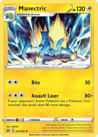 Manectric 055/196 - SWSH11 Lost Origin Reverse Holofoil