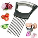 Food Slice Assistant Stainless Steel Onion and Tomato Slicer