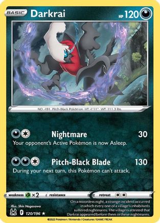 Darkrai 120/196 - SWSH11 Lost Origin Reverse Holofoil