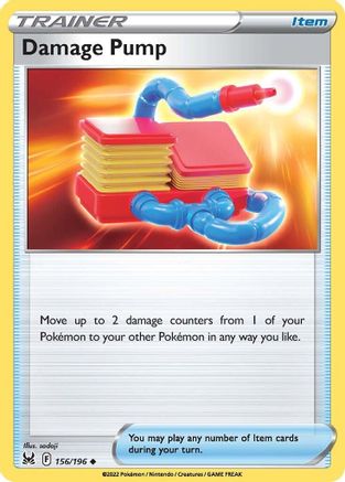 Damage Pump 156/196 - SWSH11 Lost Origin Reverse Holofoil