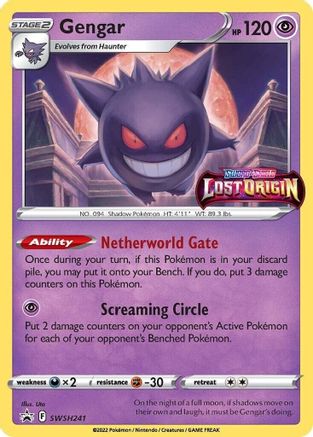Gengar (Prerelease) SWSH241/307 - SWSH Sword & Shield Promo Cards Holofoil