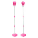 2Pack 3 In 1 Standing Bubble Machines with Colorful Lights and Music Rechargeable Bubble Maker Stands with 2 Modes 3 Adjustable Height for Party Weddi