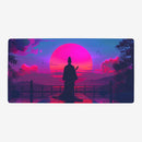 Geisha In The Neon Moonlight Playmat
