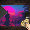 Geisha In The Neon Moonlight Playmat