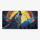 Stained Glass Wolf Playmat