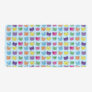 Rainbow Cat Faces Playmat