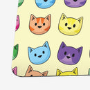 Rainbow Cat Faces Playmat