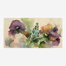 Pressed Watercolor Flowers Playmat