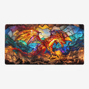 Red Dragon Stained Glass Playmat