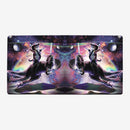 Galaxy Cat On Dinosaur Unicorn in Space Playmat