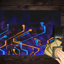 Neon Circuits Playmat