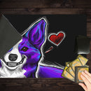 Blacklight Corgi Playmat