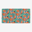 Little Foxes in a Fantasy Forest Playmat
