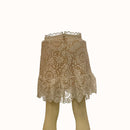 Lulus Always With Grace White Lace Ruffled Mini Skirt, Size Medium