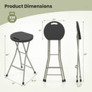 Portable Folding Stool 28 Inch - 330 lbs Capacity (2 Pack)