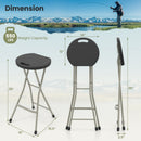 Portable Folding Stool 28 Inch - 330 lbs Capacity (2 Pack)