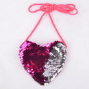 Sequined lanyard bag love children's coin purs