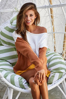 BiBi Color Block Geometric Sweater