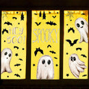 Halloween Window Stickers White Ghost Static Cling Decals And Bat Decals For Festive Storefront Decor