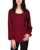 Michael Kors Open Neck Long Sleeve Top