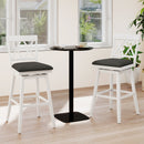 Counter Height Swivel Bar Stools with Upholstered Seat
