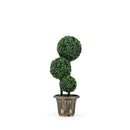 29 Inches Artificial Boxwood Topiary Tree Triple Ball Shrubs