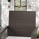 29 Inches Patio 360¬∞ Swivel Bar Stool with Cross-Woven Armrests and Seat Cushion-White