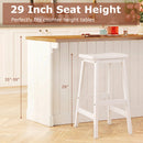 29" Saddle Seat Counter Height Stool Set of 2 with Footrests