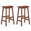 29" Saddle Seat Counter Height Stool Set of 2 with Footrests