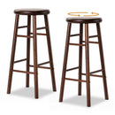 29" Swivel Bar Stools Set of 2 with Footrests