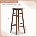 29" Swivel Bar Stools Set of 2 with Footrests