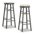 29" Swivel Bar Stools Set of 2 with Footrests