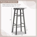 29" Swivel Bar Stools Set of 2 with Footrests