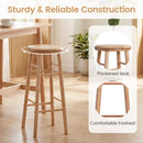 29" Swivel Bar Stools Set of 2 with Footrests