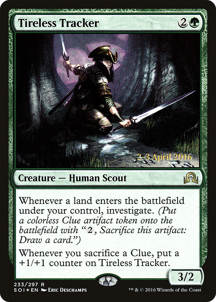 Tireless Tracker (PRE-233S) - Shadows over Innistrad Promos Foil