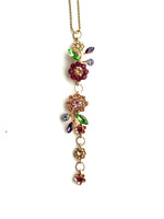 Rhinestone Cascading Floral - Tumbler Handle Charm