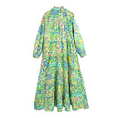 Spring Women's New Long-Sleeved Printed Dress
