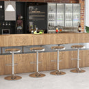Modern Swivel Adjustable Height Bar Stool with Footrest for Pub Bistro Kitchen Dining