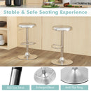 Modern Swivel Adjustable Height Bar Stool with Footrest for Pub Bistro Kitchen Dining